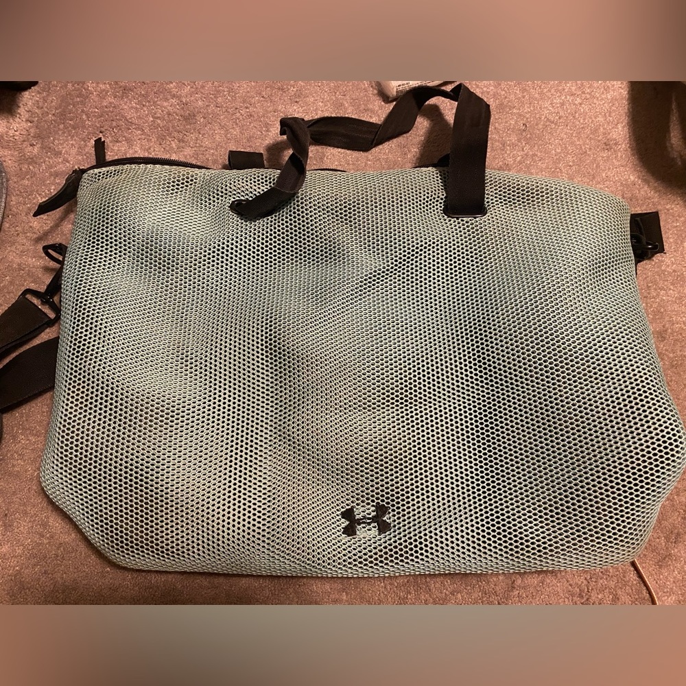 Teal under armour tote bag